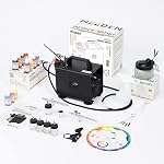 MEEDEN Airbrush Kit with Compressor and Paint - 1/6 HP Quite Air Compressor for Model Painting with 3 Dual-Action Airbrush Guns - 24 Colors 30ml Acrylic Spray Paint Set with Hose