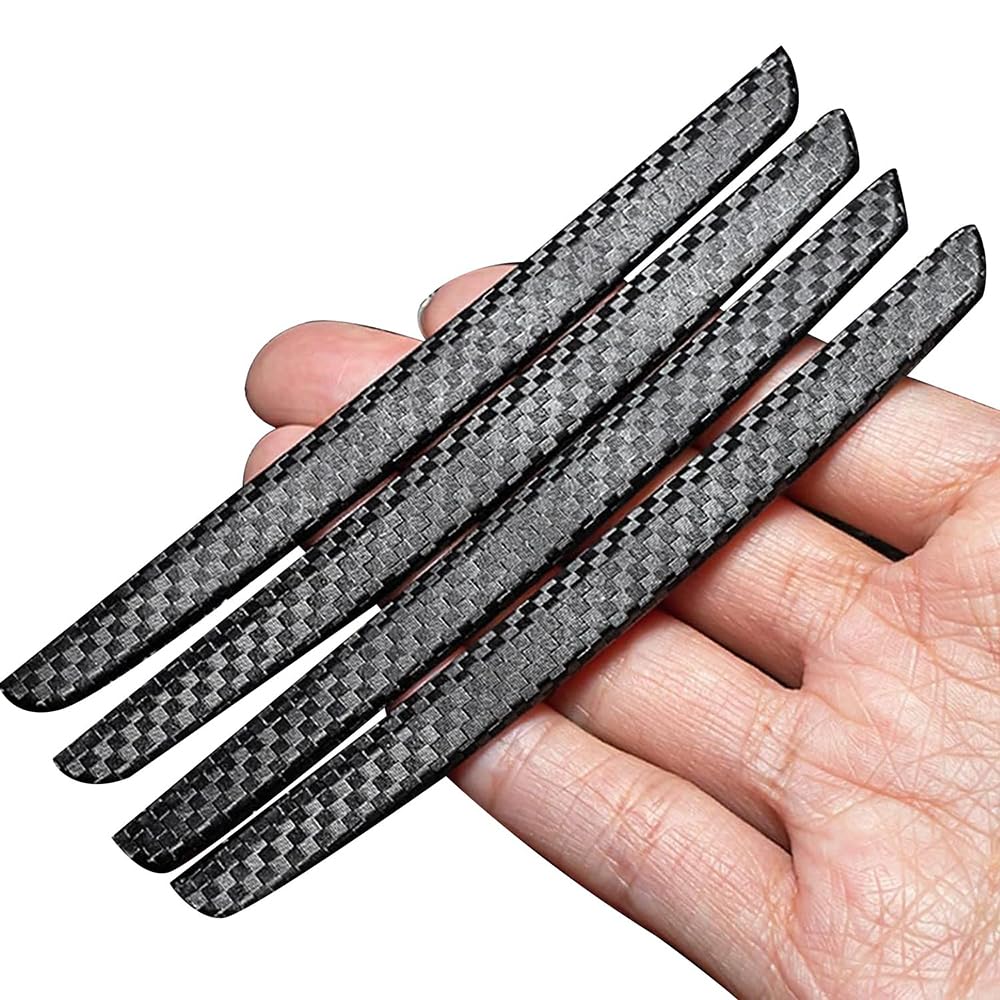 DPRHOF Car Door Edge Guards for Skoda Kamiq (NW4 2019-Present), Anti-Collision Scratch Protector Carbon Fiber PVC Soft Universal Bumper Rearview Mirror Protection 4Pcs