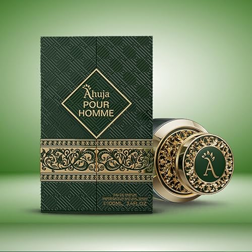 Miniatura 5 de AHUJA Pour Homme Eau de Parfum para hombre, 3.4 onzas líquidas, fragancia de larga duración para hombre con notas cítricas y afrutadas, colonia