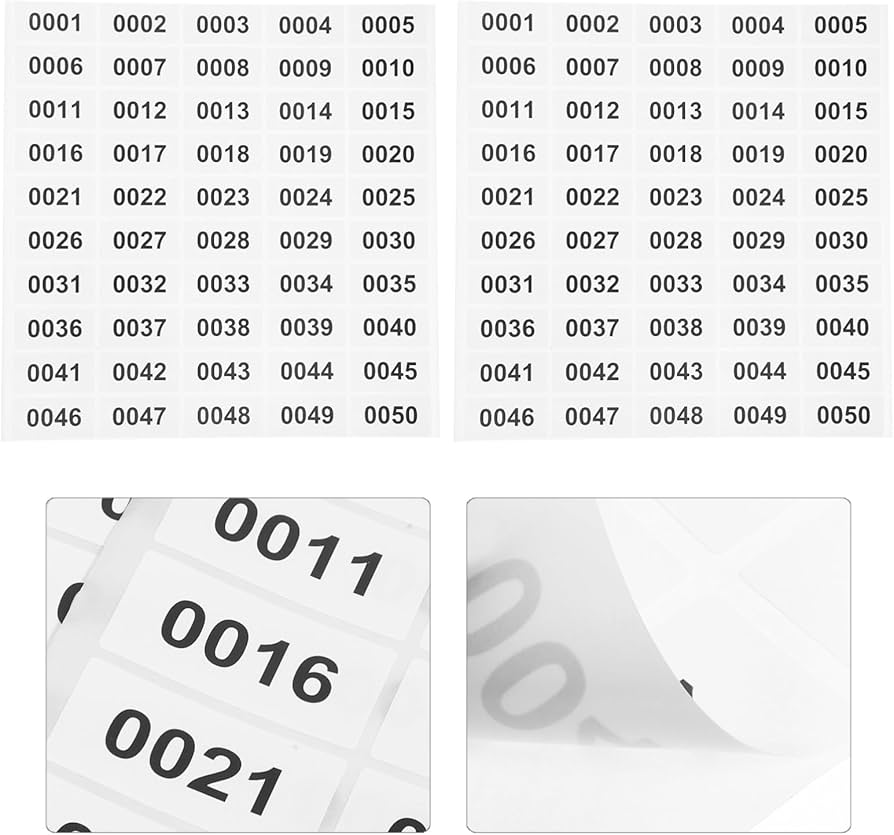 Amazon.com : 20 Sheets Numerical Label Marking Number Stickers Consecutive Number Stickers Labels Number Sign Stickers Numbered Sticker Identification Labels Number Classification Sticker Paper GRIRIW : Office Products dmc-stickers-pre-cut
