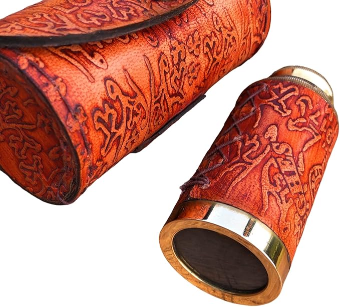 Telescopio Pirata de Latón Portátil 6" con Estuche, Náutico, Regalo miniatura 3