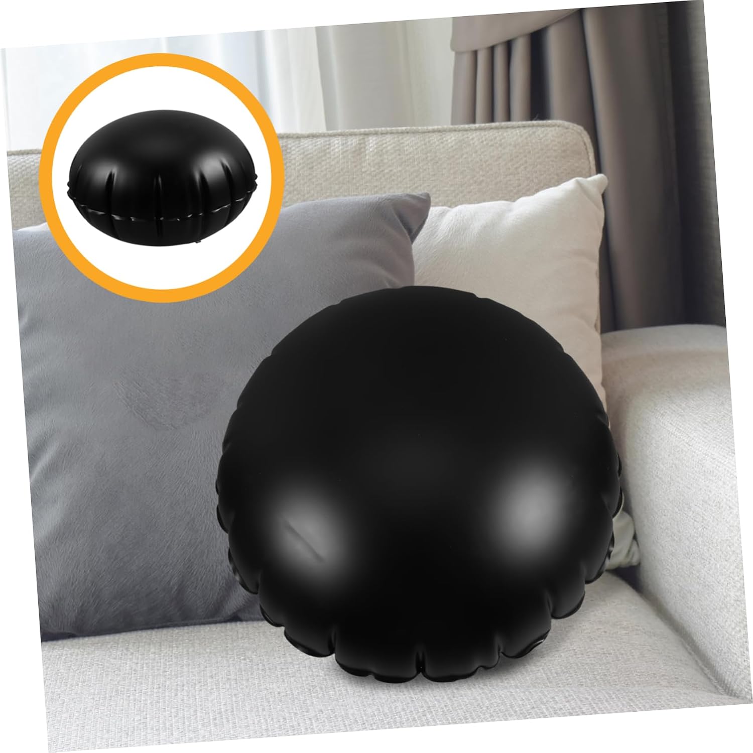 Cabilock 1pc Inflatable Travel Pillow for Airplane Camping Car Easy to Inflate Cushion for Comfortable Support Versatile Use As Headrest Lumbar Pillow Enhanced Thickness for Extra Comfort