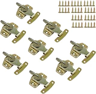 LepoHome 8 Pieces Metal Table Locks Dining Training Table Buckles Connectors Hardware Accessories - Brass Plated