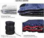REDCAMP Cotton Flannel Sleeping Bags for Camping, 41F/5C 3-4 Season Warm and Comfortable, Envelope Blue with 2/3/4lbs Filling (75"x33")