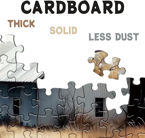 Miniatura 3 de Rompecabezas de paisaje de granja de otoño para adultos, 1000 piezas, rompecabezas escénicos de otoño, hermosos rompecabezas de arte