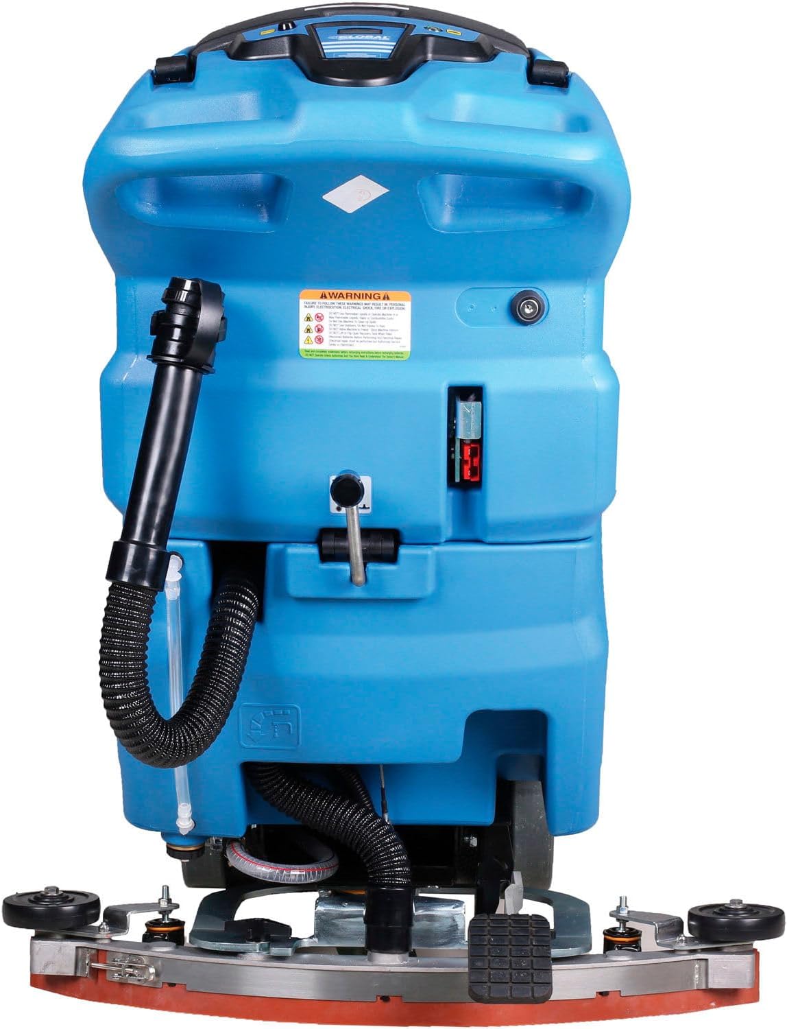 Global Industrial Commercial & Industrial Auto Walk-Behind Floor Scrubber, 20" Cleaning Path, Battery Powered, 15 Gallon Solution Tank, 17 Gallon Recovery Tank