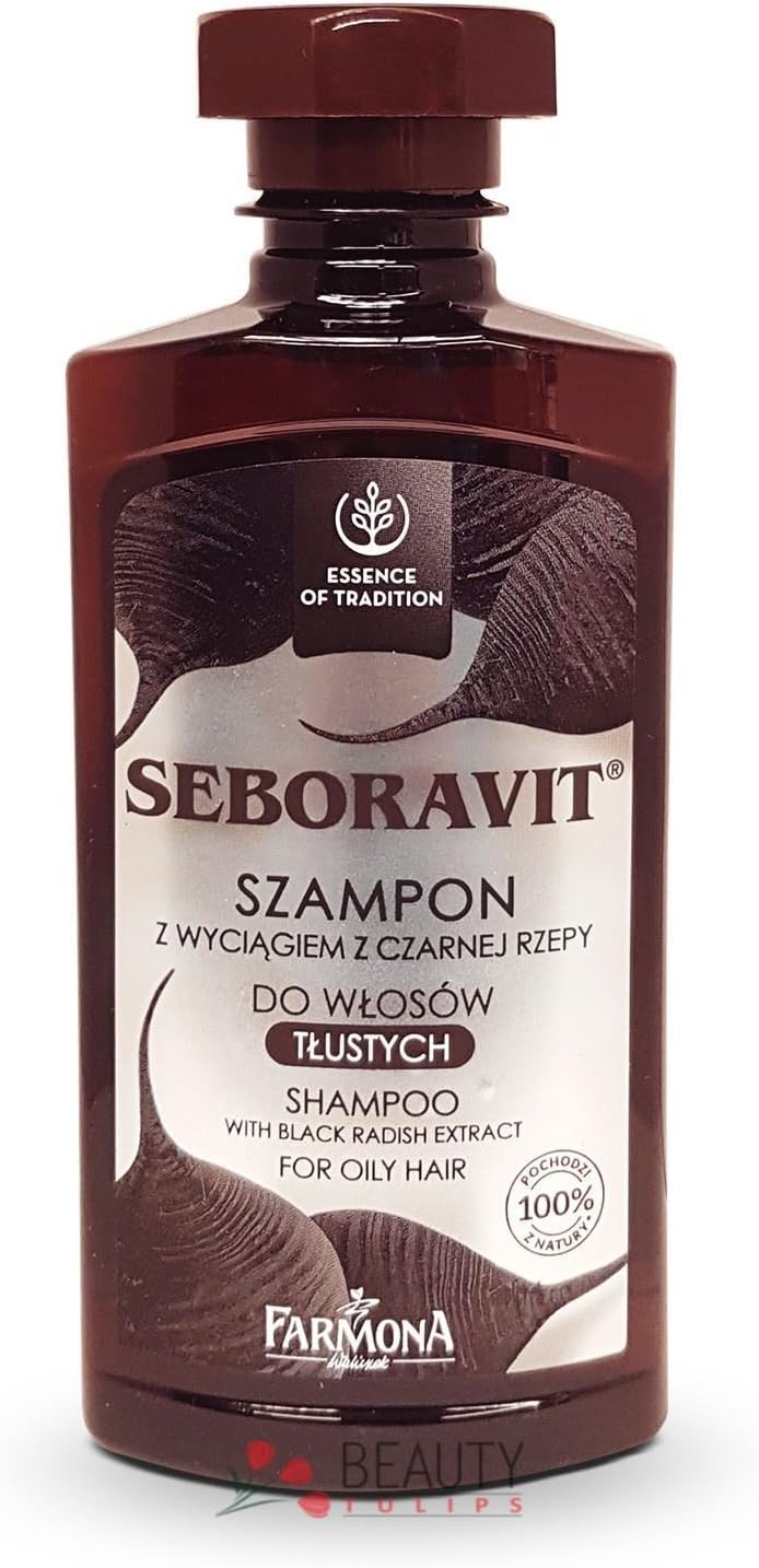 Seboravit Shampoo for Greasy Oil Hair with Natural Radish Extract 330 ml