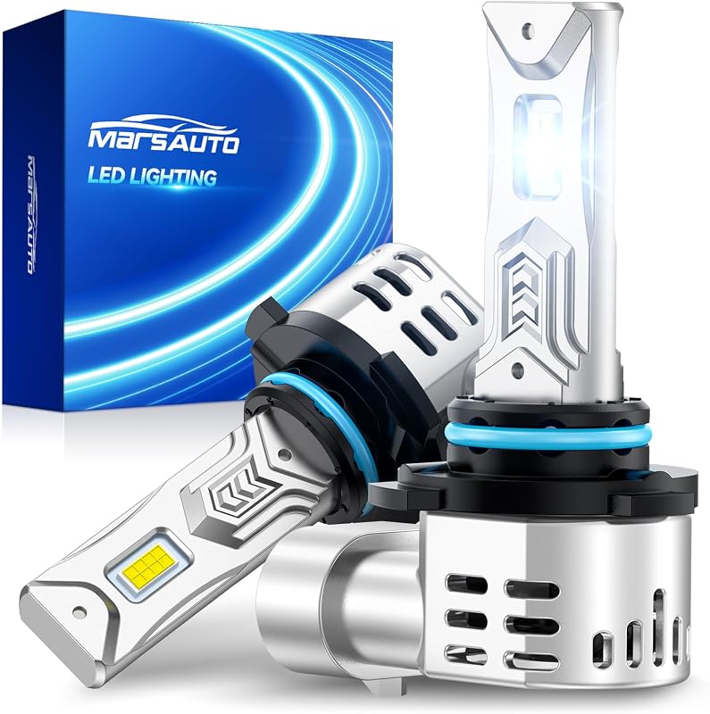 Lâmpadas LED 9005/HB3 Marsauto para farol de neblina, 6500K branco frio com ventilação – 2 unidades