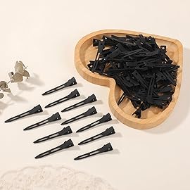 Choicbaby 80 PCS Duck Clips for Hair 2.2 Inch Black Hair Clips Metal Duckbill Clip Hair Clips for Pin Curls Hair Accessories for Girls Women Hair Styling Clips