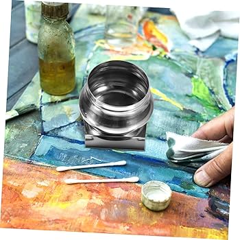 Amazon | SEWOART 油絵パレットカップ 2個 ポータブルディッパー