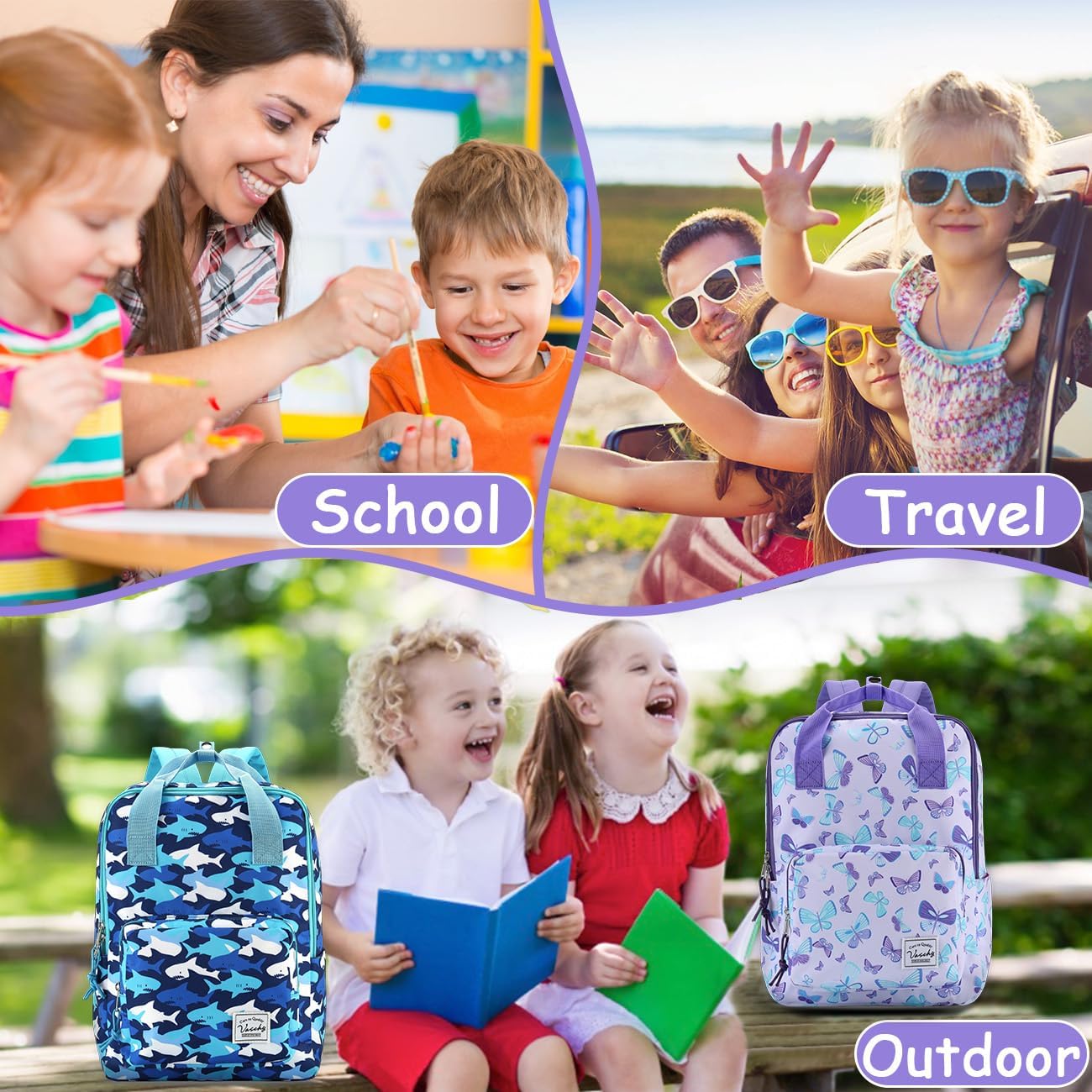 VASCHY Dinosaur Backpacks Kids,Lightweight Cute Toddler Kids Preschool Backpack - Image 8