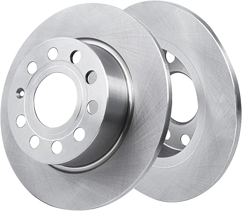 Miniatura 3 de Detroit Axle - Rotores de freno trasero para Volkswagen EOS Beetle Jetta Golf Audi A3 Quattro freno de disco de repuesto Rotores: 9.96 pulgadas