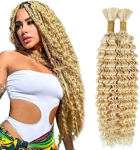 Evaxilc 32 32 Inch Deep Wave Human Hair For Braiding Menschliches Haar Unprocess
