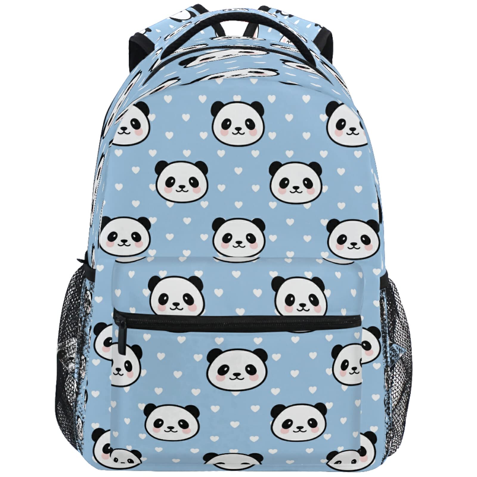 Bhhjkk Unisex Kids Multi8 Cute Panda Head Backpacks For Kids Teens School Bookbags Backpack For Boys Girls Students,