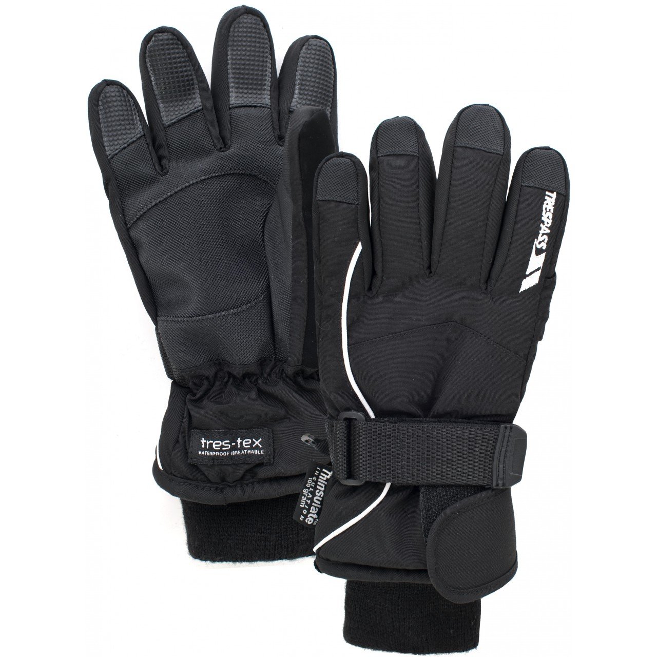 Trespass Men Ergon Gloves - Black, Size 11/12