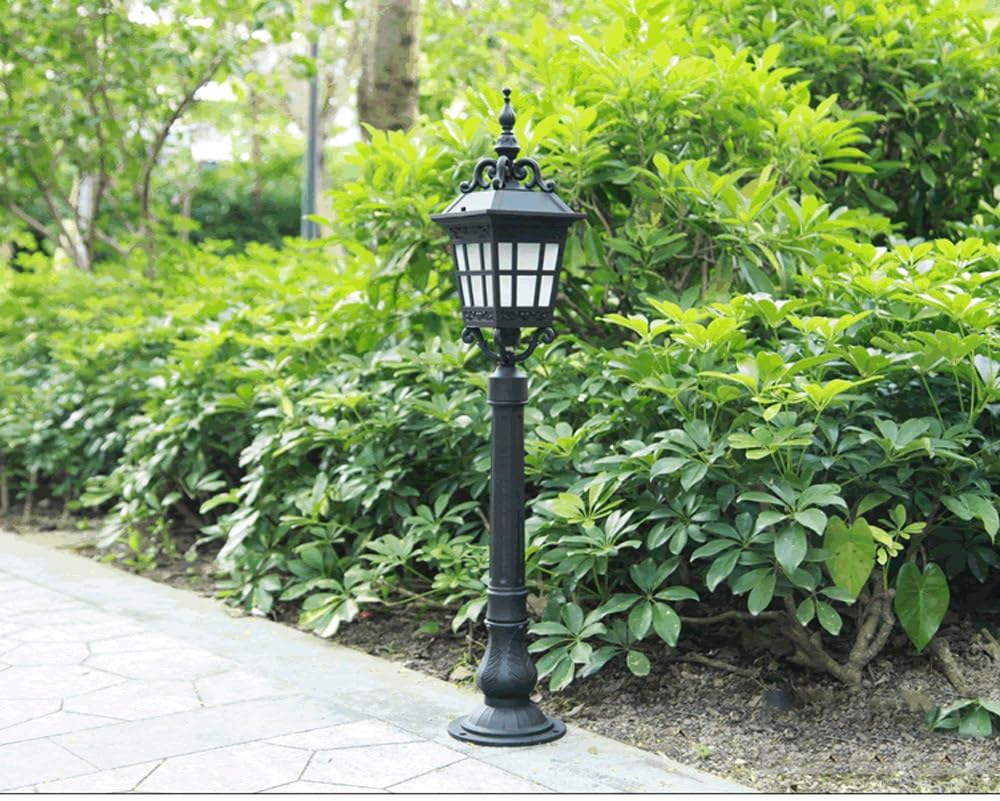 Générique Lampe de poteau de clôture européenne en finition noire