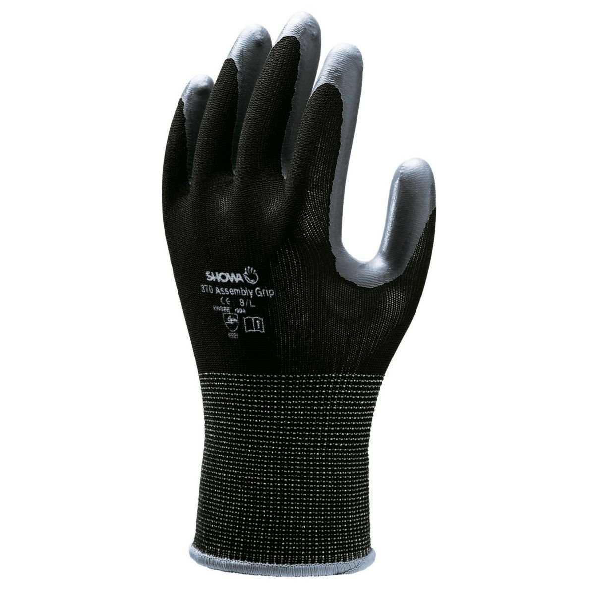 Showa Best370 Assembly Grip Gloves Black Large
