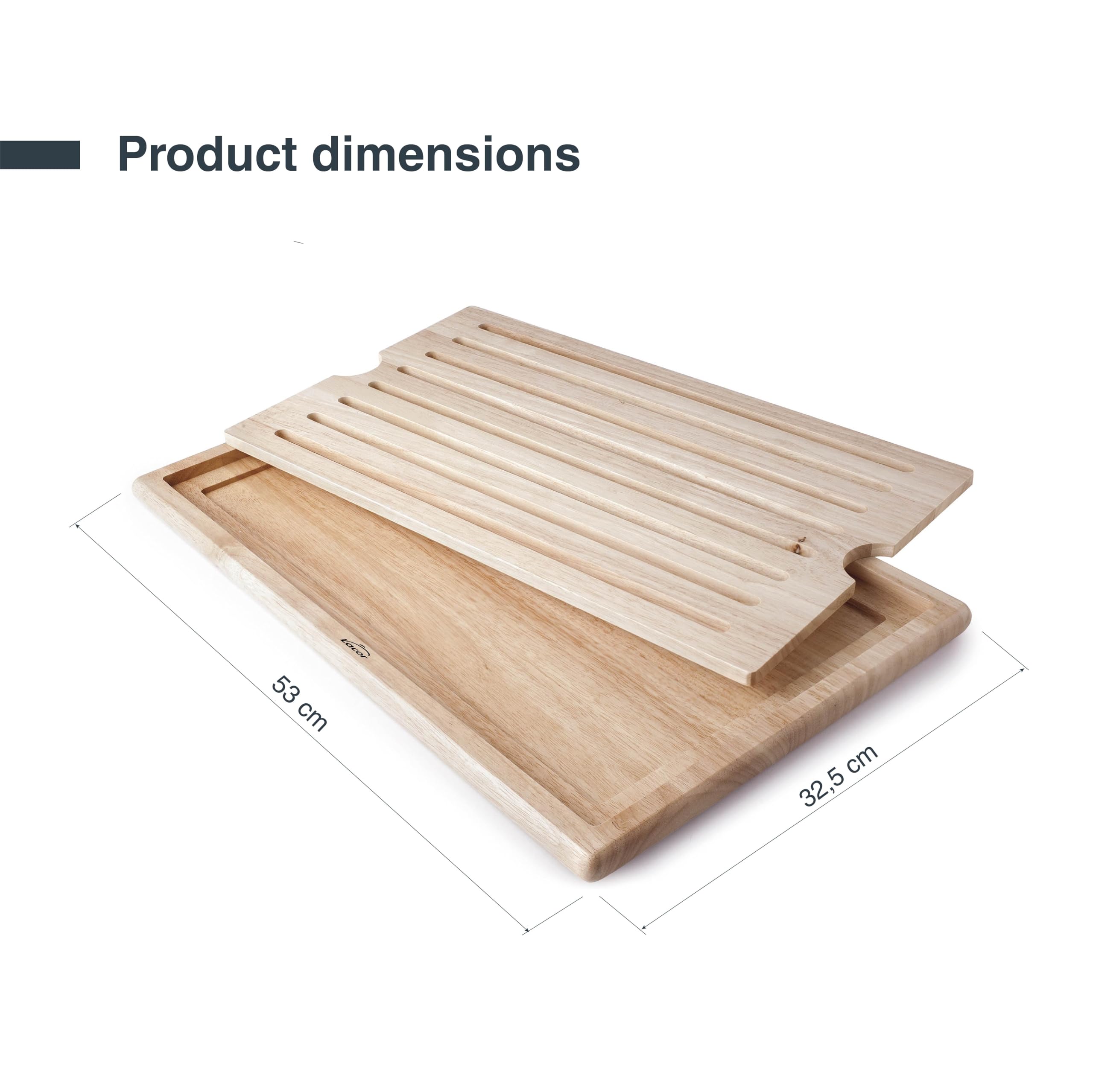 Lacor 60486 - Planche à découper de cuisine, planche à découper à pain | Ustensile professionnel durable; conçu pour un rendement optimal y nettoyage rapide et facile au lave-vaisselle