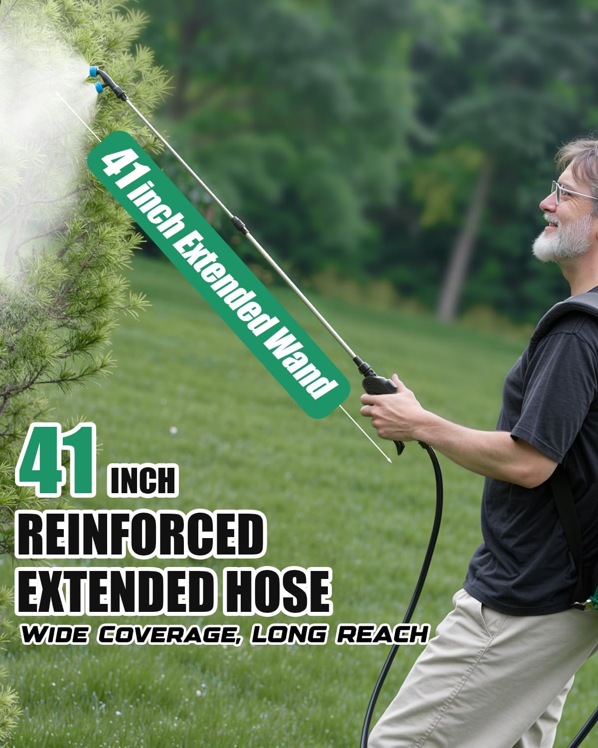 Battery Powered Backpack Sprayer 4 Gallon, 0-100 PSI Strong Electric Sprayer Compatible with Makita 18V Battery, 5 Nozzles, Weed Sprayer for Lawn & Garden, Yard, Fertilizer (Battery Inc)