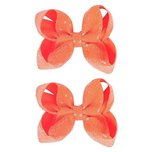 Miniatura 10 de 2 horquillas encantadoras de 5 pulgadas con lazo de hada pinza de lentejuelas multicolor para niños y adolescentes (blanco)