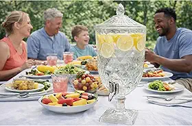 Suqueira Jarra Cristal Acrílico Diamond Água Suco 4,5l