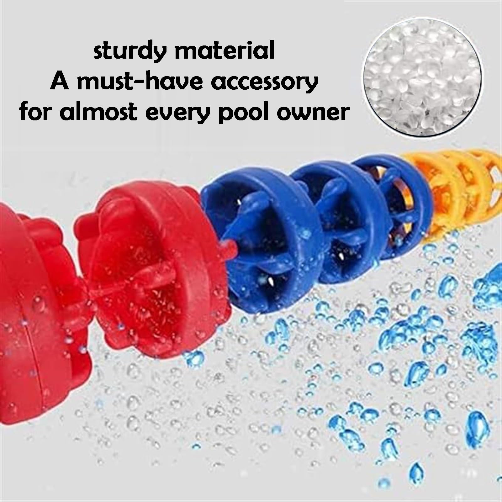 Pool-Sicherheitsseil Schwimmt, Schwimmendes Trennseil Trennt Verschiedene Tiefenbereiche for Das Schwimmtraining Im Freien Zu Hause(Nylon Rope,100cm)