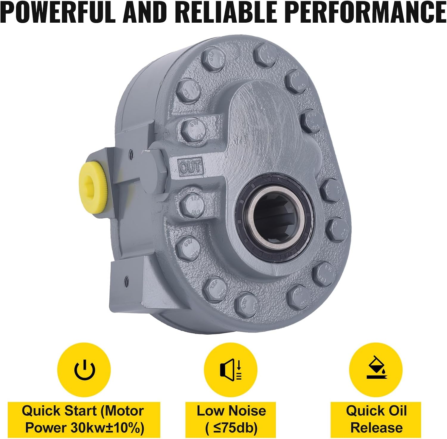 Doppy Hydraulic PTO Pump 21.2 GPM, Hydraulic Motor 540RPM 2500PSI, Hydraulic Power Take Off Pump SAE 16" Inlet and SAE 12" Outlet for Dump Trailer, Log Splitter and Scissor Lift