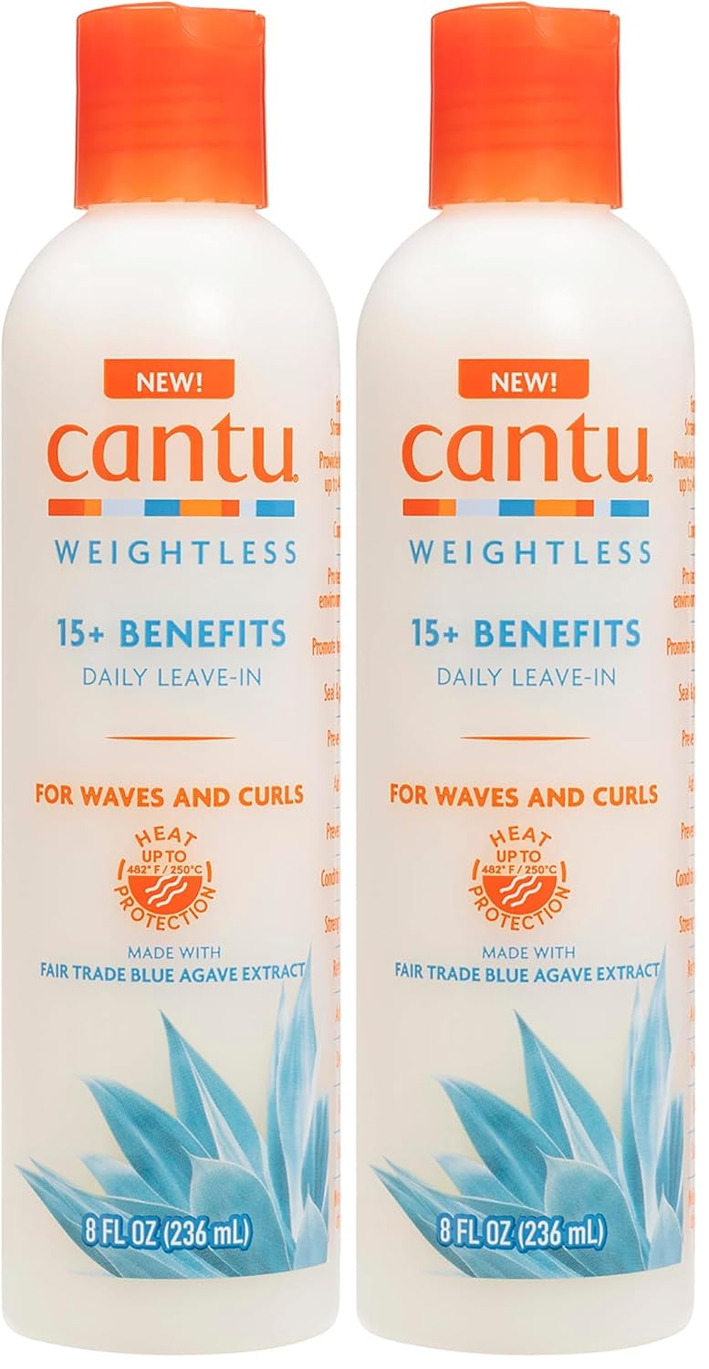 Cantu Weightless Daily Leave-In Cream, 8 fl oz, (Pack of 2)