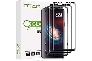 OTAO Galaxy S9 Screen Protector [2 Pack] Tempered Glass 3D Curved Dot Matrix