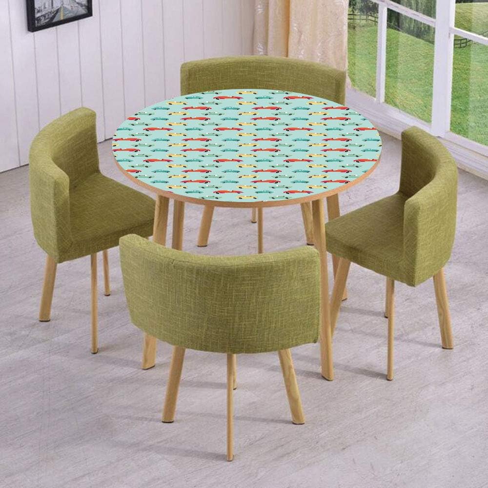 Round Table/Wall/Floor Decal Strikers/Removable/Various Vintage Wheels Absurd Art Style Movement Driving/for Living Room/Kitchens/Office Decoration