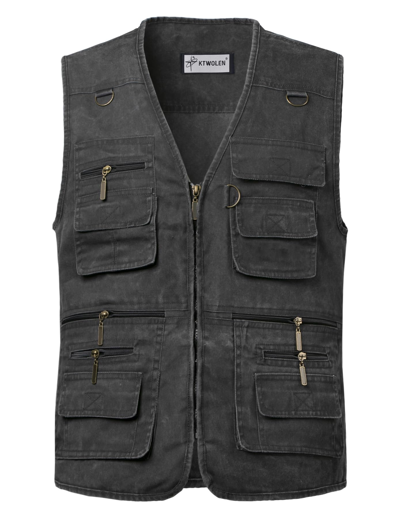 Herren Outdoor Weste mit Multi-Taschen Anglerweste Jagd Camping Wandern Ärmellos Jacke