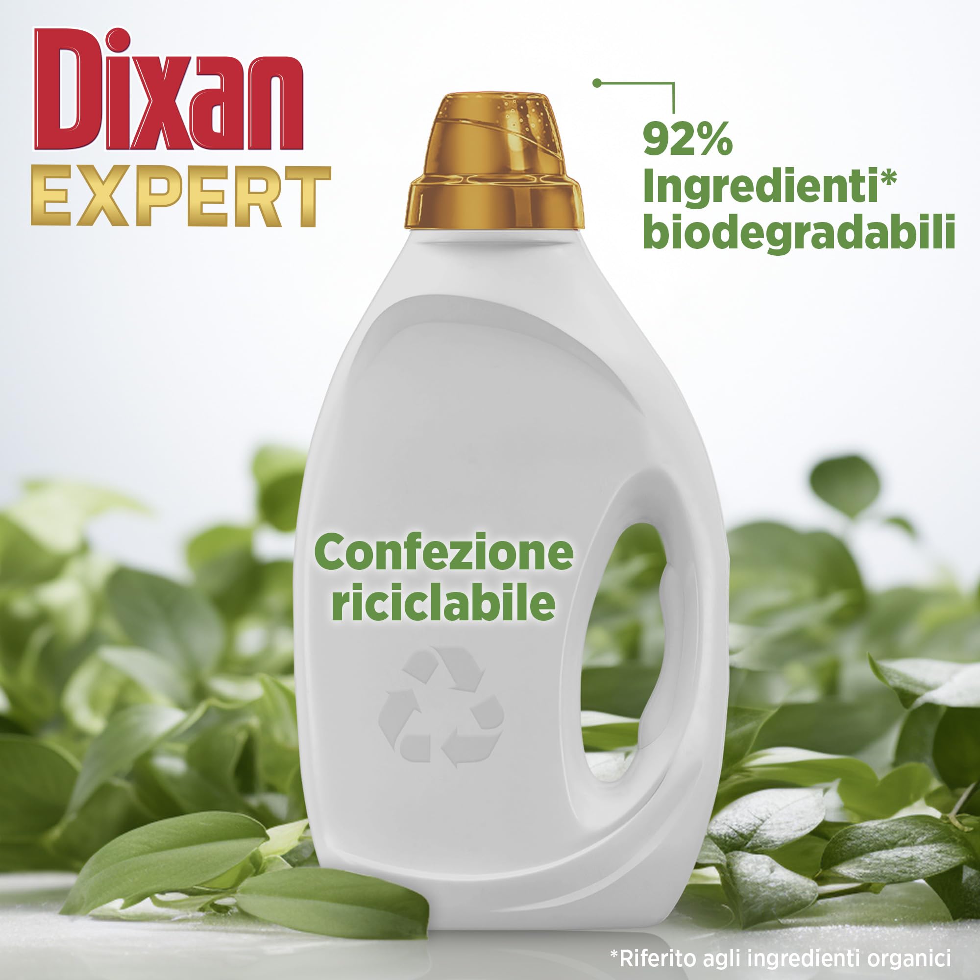 Dixan Liquido Expert Igiene Detersivo Lavatrice (6 confezioni, totale lavaggi 102), Per una pulizia profonda del bucato e freschezza igienica per la lavatrice, Rimuove le macchie da 20°C.