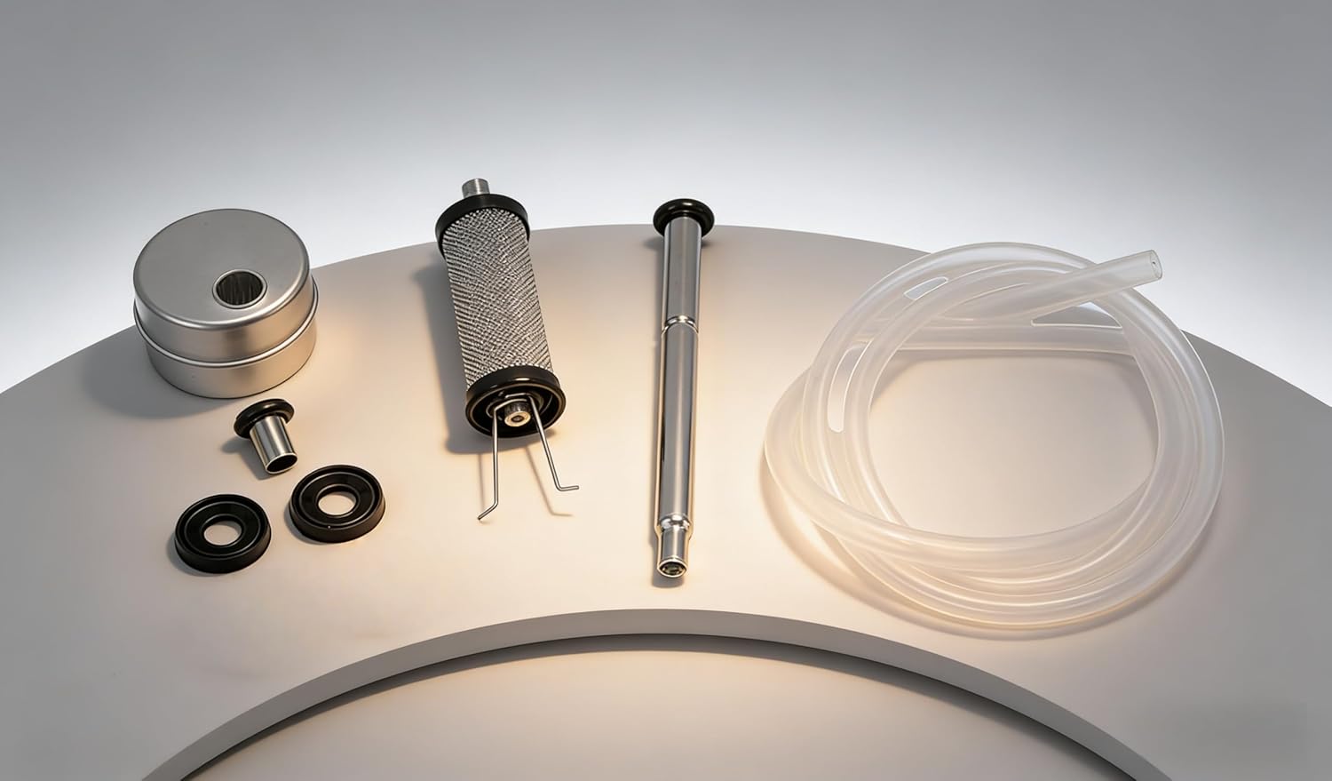 Home Brewing Floating Dip Tube Double Filter Inlet 500/300 Micron Beer Filter for Clear Beer, Less Waste & Clog Prevention