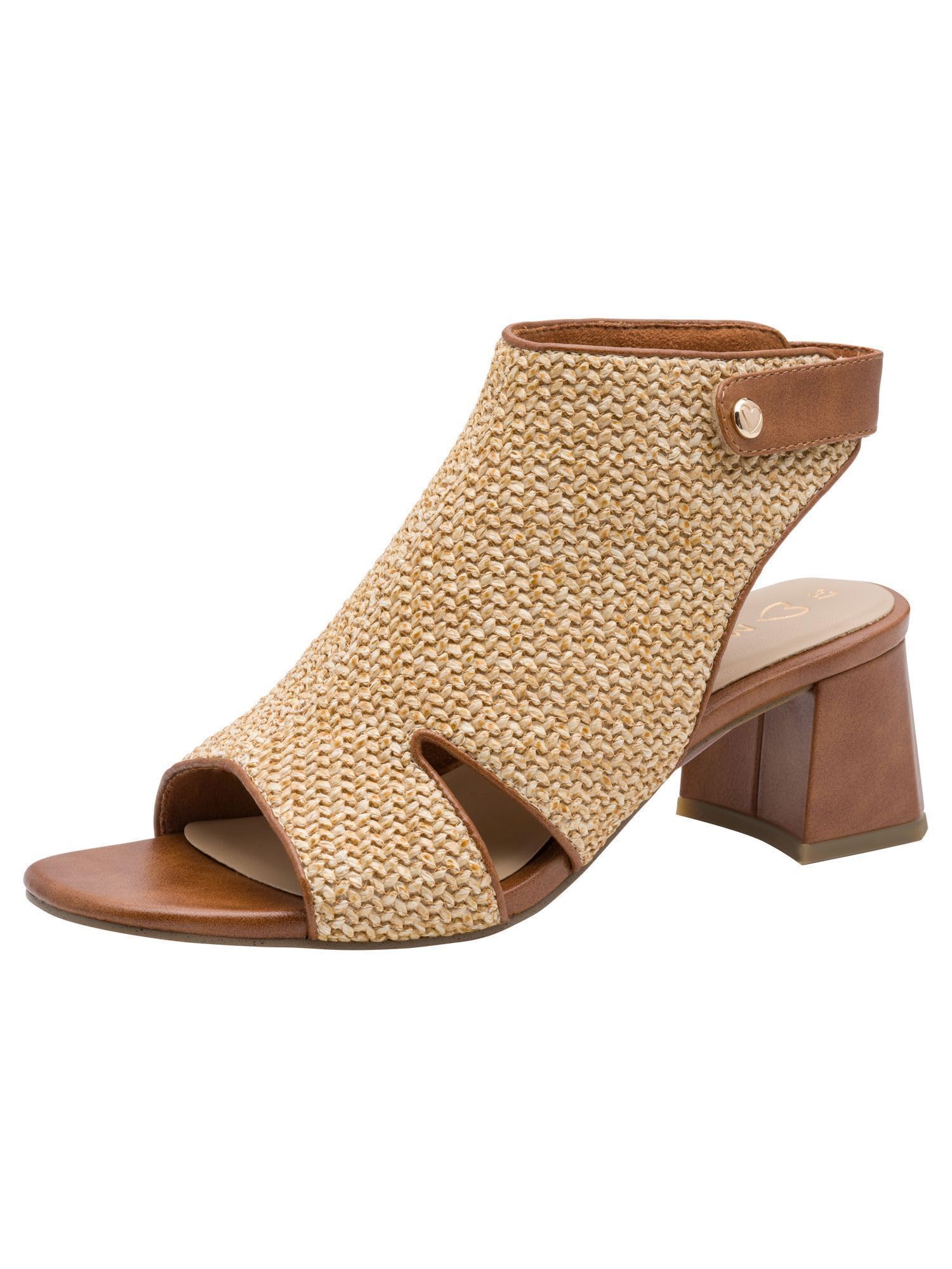 MARCO TOZZI Women Sandal soft Feel Me footbed soft lining Summery, brown (COGNAC COMB), 5.5 UK