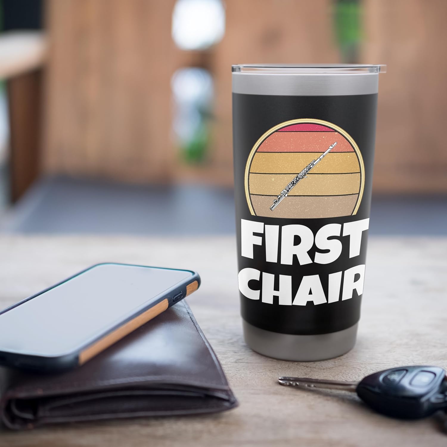 Funny Flute Player First Chair Band Orchestra Instrument Stainless Steel Insulated Tumbler - Image 7