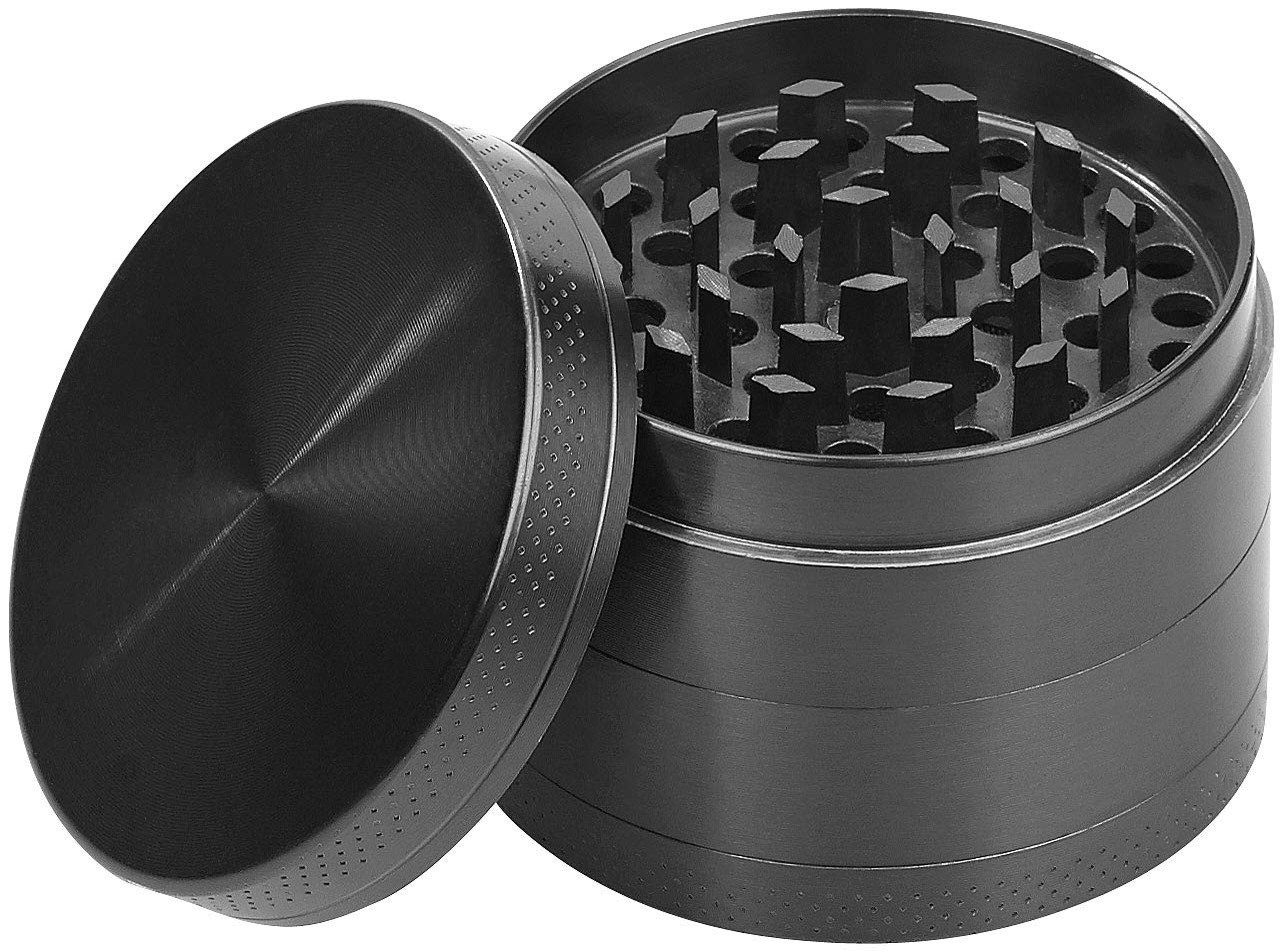 Duvence Gewürz Grinder: Manueller Zerkleinerer für Tabak, Gewürze und Kräuter, Ø 50 mm, fein (Tabak Grinder, Kräuter, Kaffee)