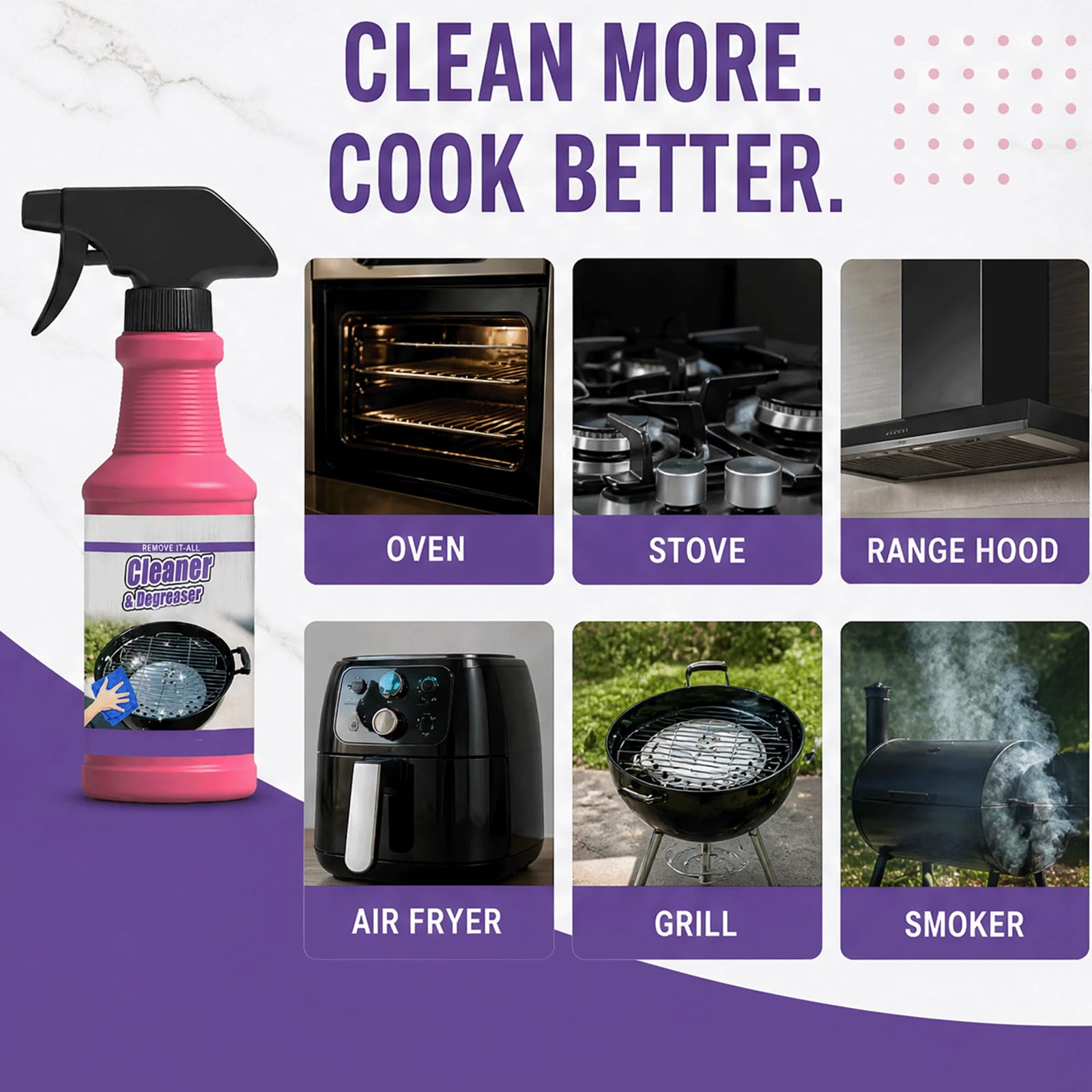 Backofen-Schrubbspray, schnell wirkendes Hochleistungs-Grill-Entfettungsspray,leistungsstarkes Küchen-Entfettungsspray,Funktionsschaum-Schrubbspray, Schweröl-Schrubbspray, Fettentferner (5 stücke)