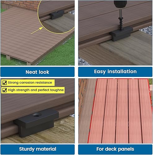 Miniatura 3 de Muzata 120 piezas de sujetadores de cubierta de nailon ocultos clips de sujeción de cubierta compuestos sujetadores T clips con tornillos de