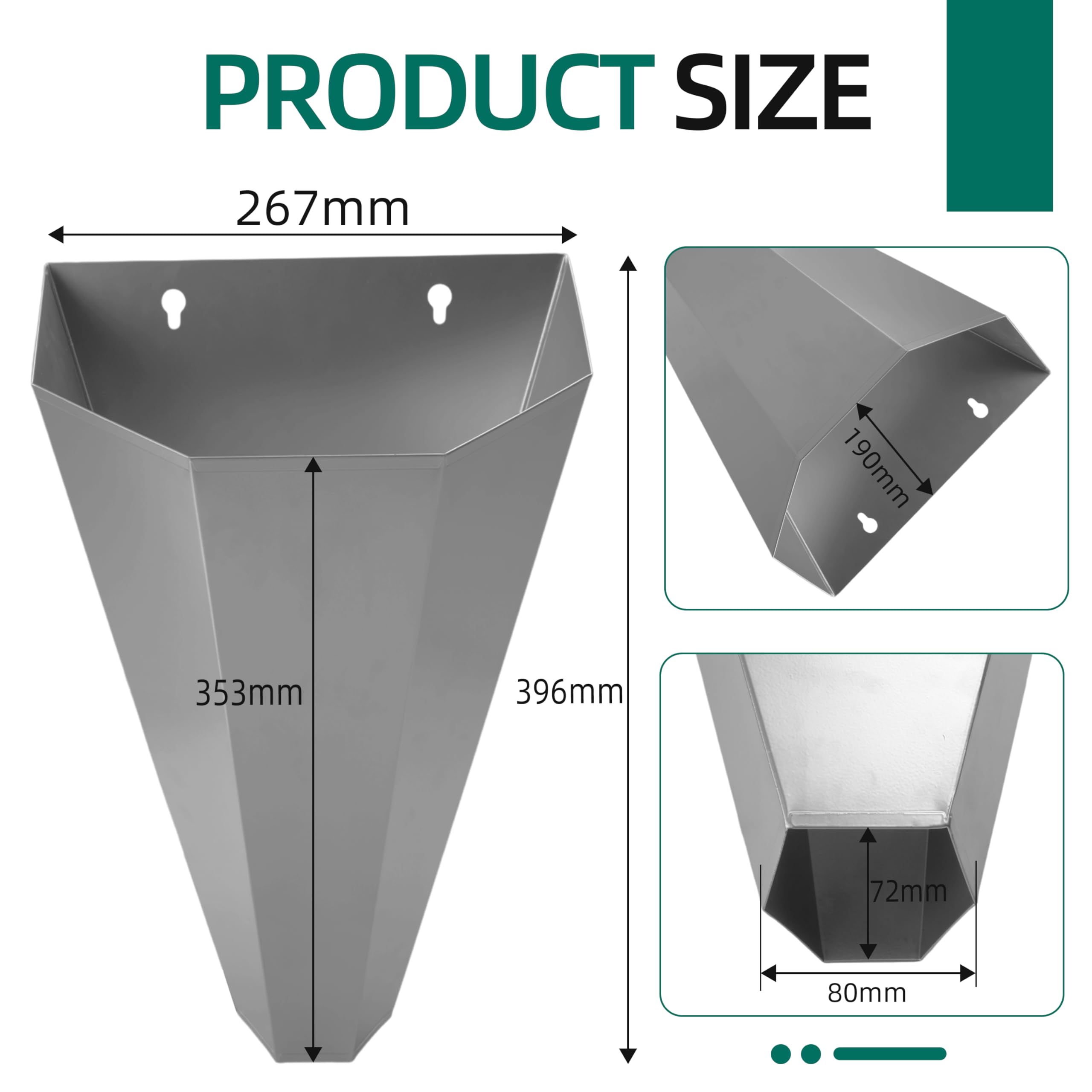 4 conos de retención de aves de corral de acero galvanizado de tamaño mediano para capas grandes, asadores y pavos de hasta 10 libras, resistente a la corrosión, fácil de limpiar