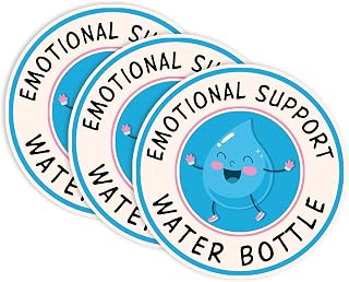Set 3Pcs Emotional Support & Funny Mental Health Sticker - 3 Inches Die-Cut Vinyl for Water Bottle, Phone, Book, Laptop