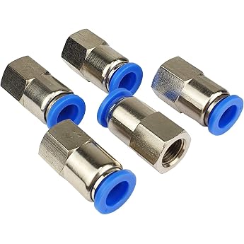 Push-in Fittings with Internal Thread - Quick Connector - Push In G 1/4 Inch x 8 mm Pack of 5