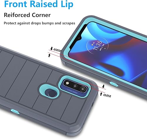 Miniatura 7 de Njjex Funda resistente para Motorola Moto G Pure para Moto G Power 2022 con funda de clip para cinturón, protector de pantalla integrado resistente