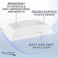 Vista 5 de RecPro Cúpula interior de tragaluz RV con ventana transparente 14 x 22 pulgadas tragaluz interior universal