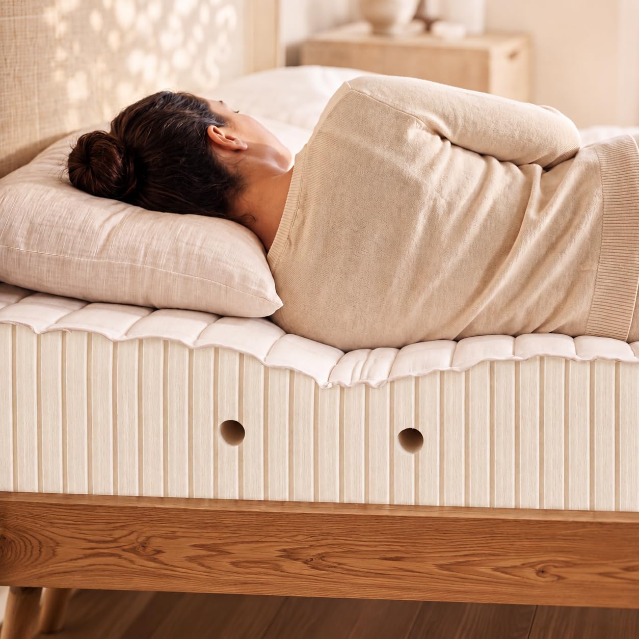 allnatura Colchón de látex natural con 5 zonas (90 x 200 cm, altura 14 cm)