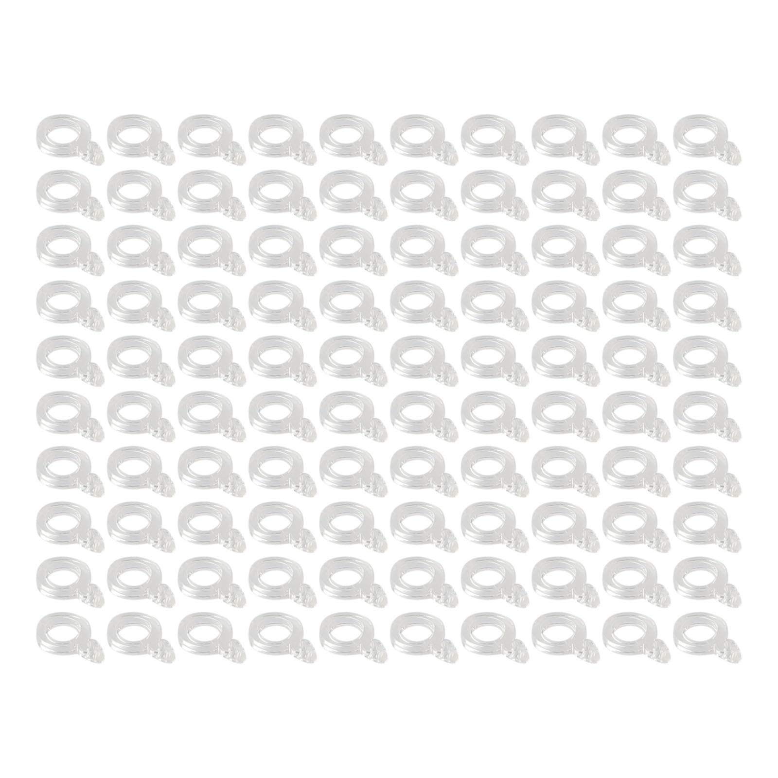 Letturn 100pcs Pellet Bait Bands Elastic Transparent Fishing Tackle for Carp Coarse Fishing Hook Bait Holder Bands (S)