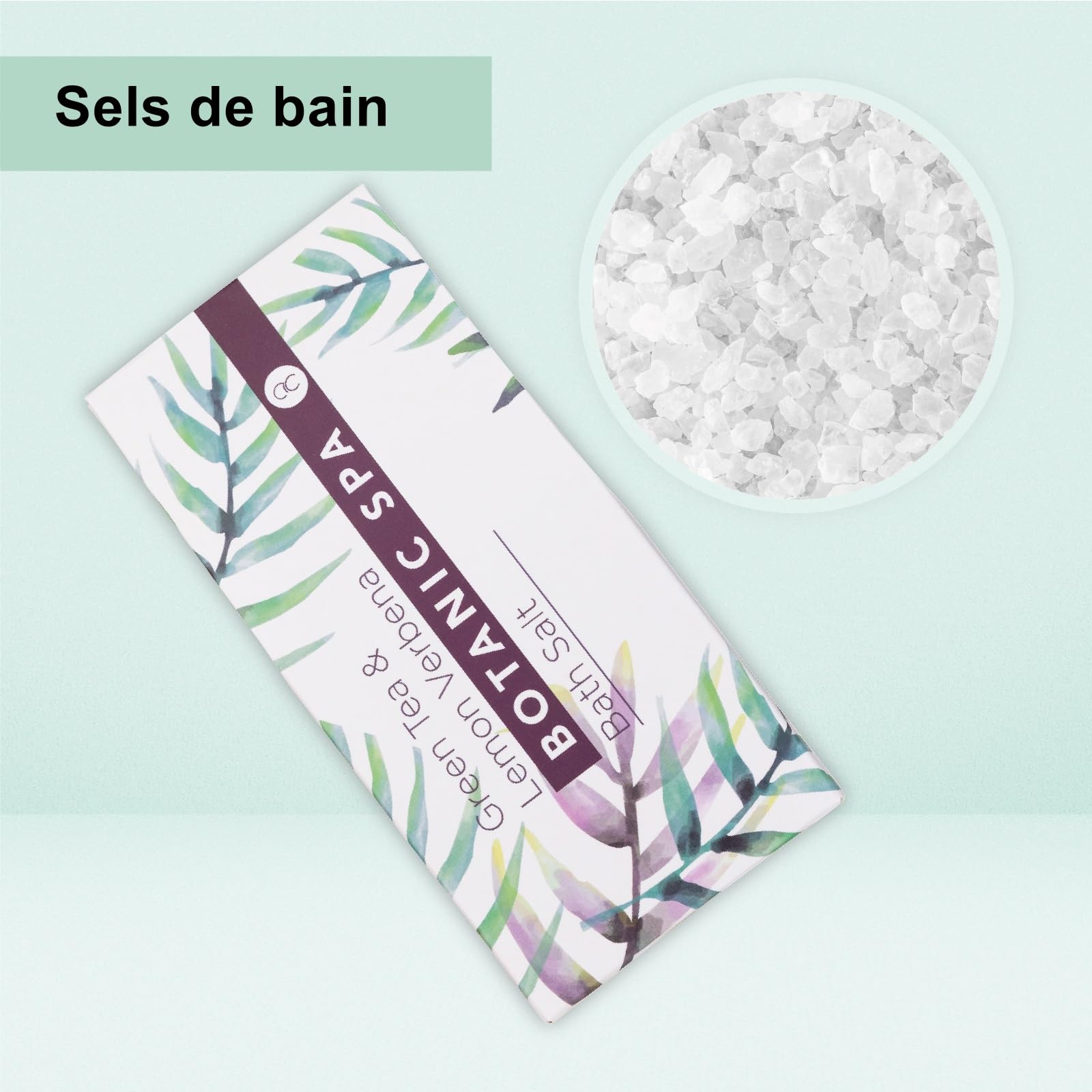Accentra - Set de bain femme Botanic SPA dans corbeille - Kit soins 4 pcs avec gel douche, sel de bain, lotion pour corps & éponge maillée - Ensemble cadeau Wellness pour anniversaire, Saint-Valentin