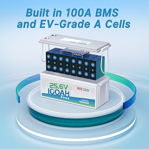 Miniatura 6 de Redodo Batería de litio LiFePO4 de 24 V 100 Ah, salida de potencia máxima de 2560 W, BMS de 100 A, 4000-15000 ciclos profundos y vida útil de 10