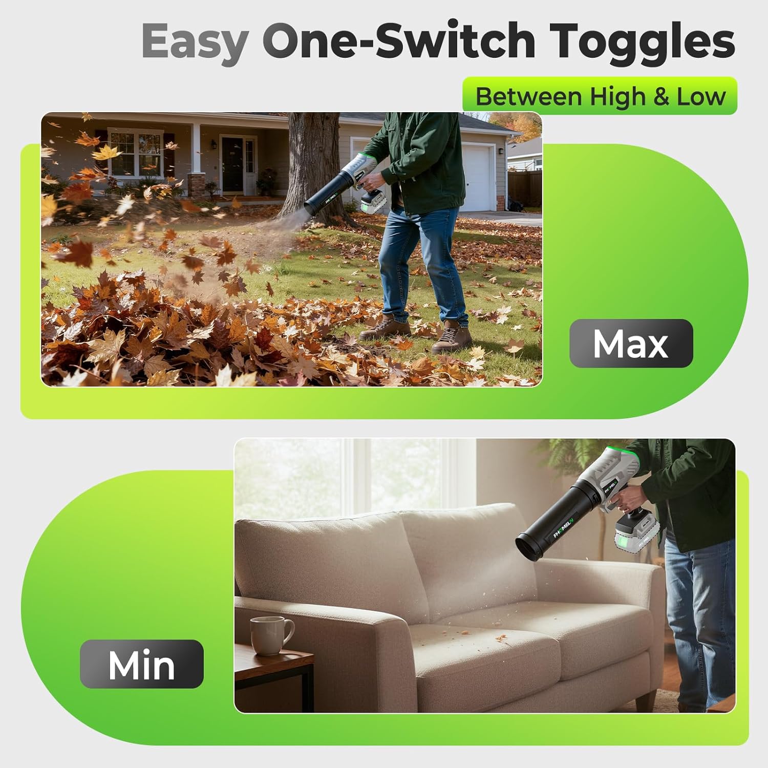 Cordless Leaf Blower, 385 CFM 180 MPH - Suit for MAKITA 18V LXT Batteries, Lightweight with Extended Nozzle for Patio, Driveway, Garage & Debris Cleanup (Battery Sold Separately)