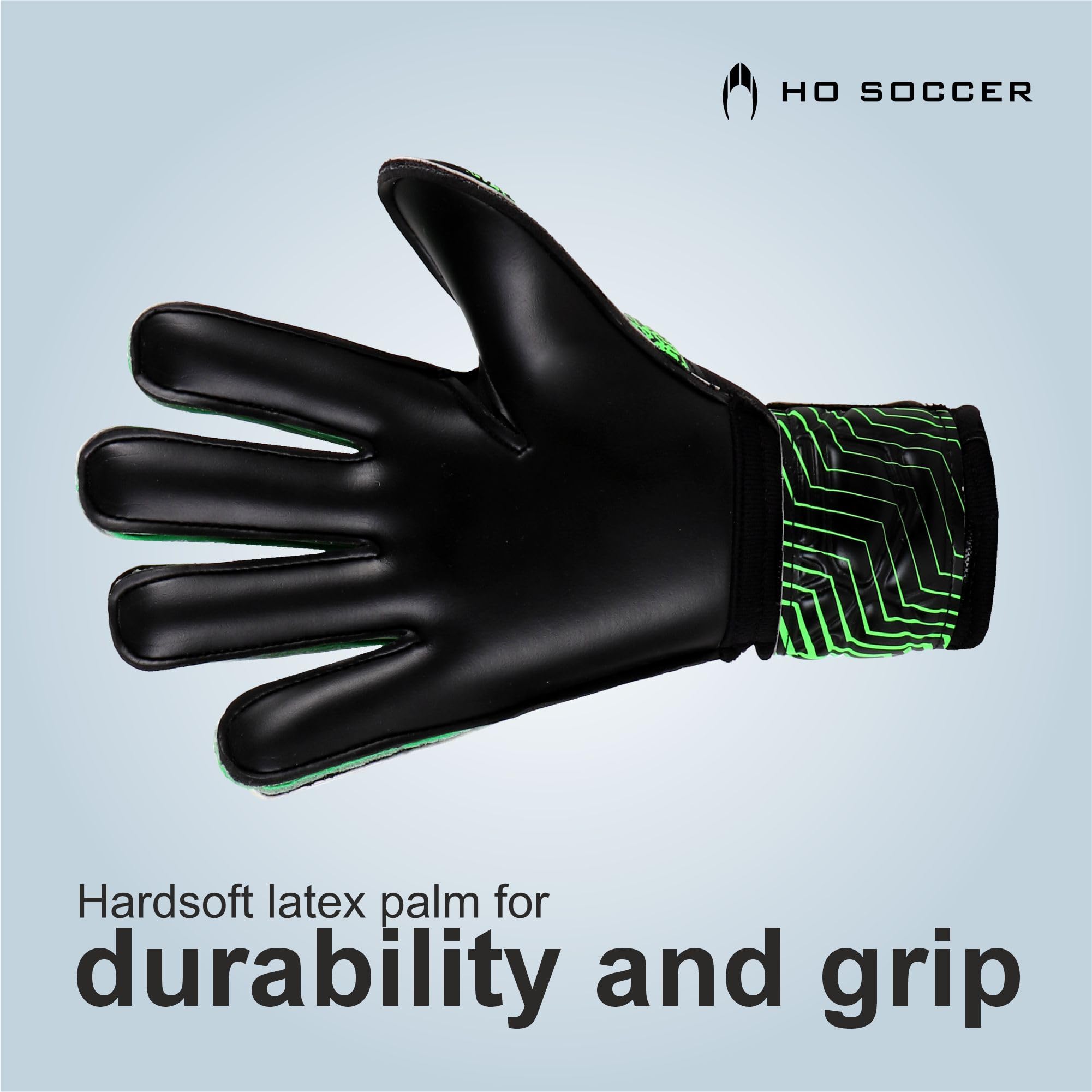 HO Soccer Force Green rękawice bramkarskie, Unisex dzieci, czarne/zielone, 3