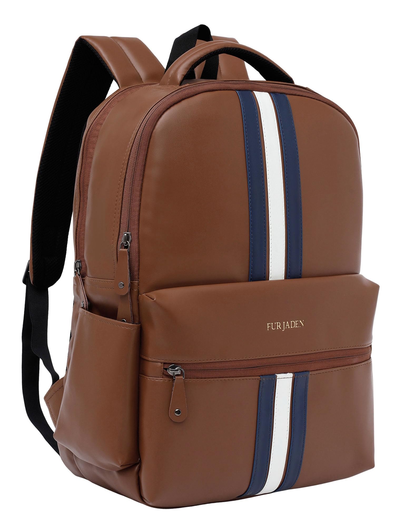 Vegan Leather 15.6 Inch Laptop Backpack 30L Volume for Men Women Boys Girls-image-34